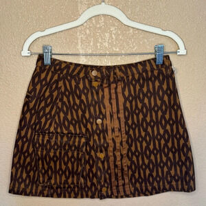 Adidas x Ivy Park Buttoned Monogram Streetwear Cargo Mini Skirt A24